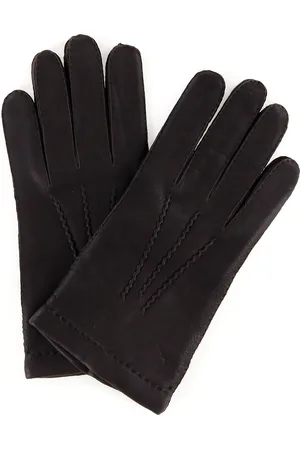 Maison Fabre Gants en Cuir de Cerf doublure Laine Daniel bruns