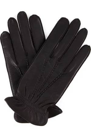 Maison Fabre Gants en Cuir de Cerf doublure Laine Craig bruns