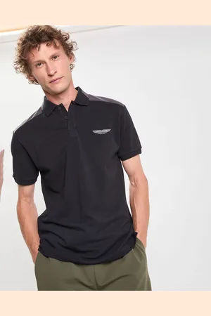 Hackett Polo Regular Fit Aston Martin Racing Colorblok noir/gris