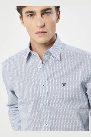 Hackett Chemise Slim Fit Vague imprimée bleue