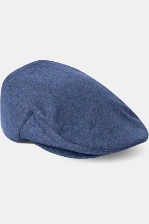 Hackett Casquette en Laine mélangée Plate bleue