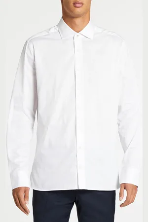 Hackett Chemise Slim Fit à pois blanche
