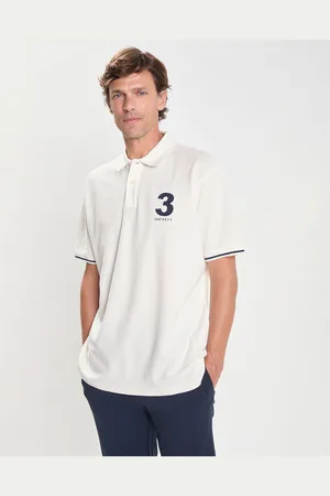 Hackett Polo manches courtes Héritage Numéro écru