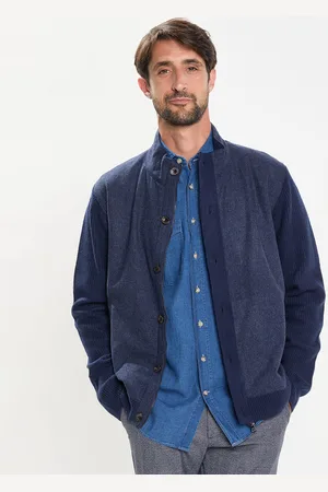 Hackett Gilet en Laine Bi-Matière uni