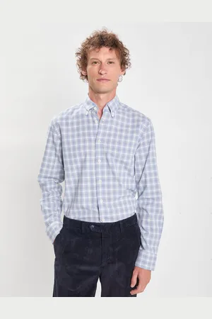 Hackett Chemise Slim Fit Oxford à carreaux bleu/blanc