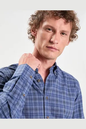 Hackett Chemise Slim Fit à carreaux bleue