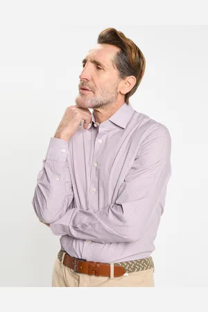 Hackett Chemise Slim Fit imprimée gris/bordeaux