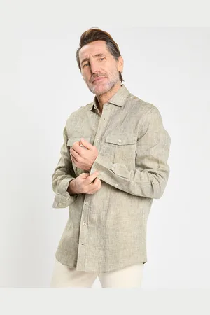 Hackett Chemise 100% Lin Slim Fit double poche