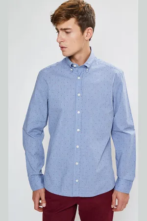 Hackett Chemise Slim Fit Wash fil coupé bleue