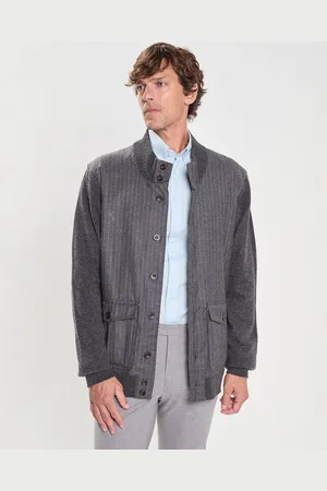 Hackett Gilet 100% Laine bi-matière à rayures