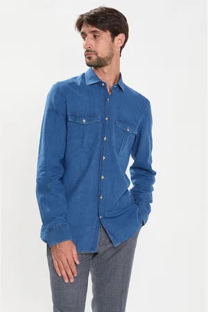 Hackett Chemise Slim Fit en Lin & Coton Saharien