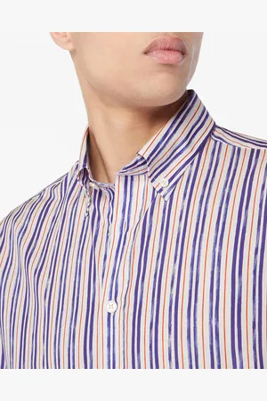Hackett Chemise Regular Fit à rayures bleu/rouge