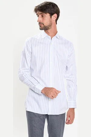 Hackett Chemise Slim Fit Smart à rayures bleu/blanc
