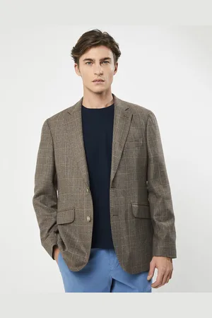 Hackett Veste en Laine & Soie à carreaux