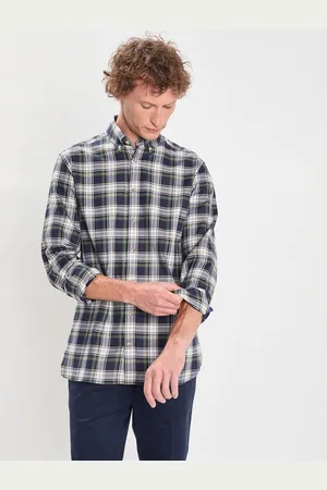Hackett Chemise en Flanelle Héritage Tartan Ecosse vert/bleu