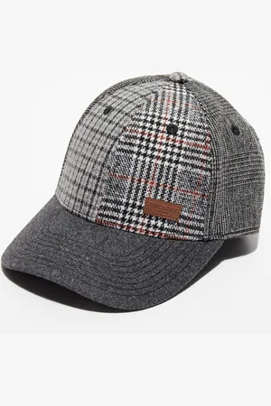 Hackett Casquette en Feutre de Laine mélangée pied de poule grise