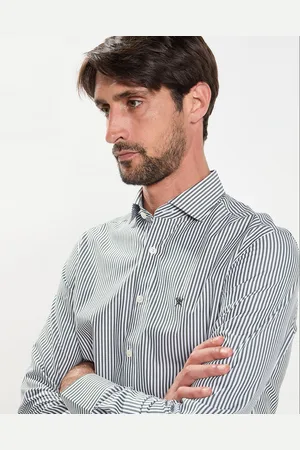 Hackett Chemise Slim Fit à rayures vert/blanc