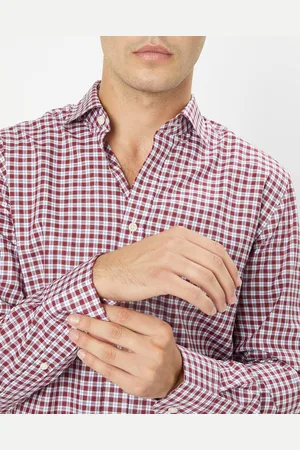 Hackett Chemise Slim Fit à carreaux vichy rouge/blanc