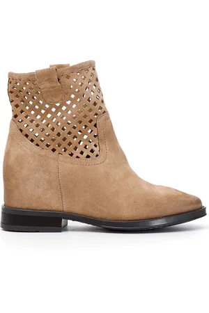 CAFèNOIR Boots compensées en Velours de Cuir Torto - Talon 6.5 cm