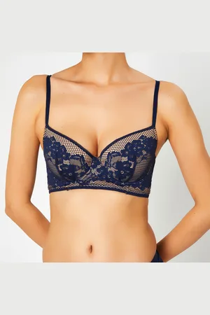 Huit Soutien-gorge avec armatures en Soie mélangée Casablanca bleu