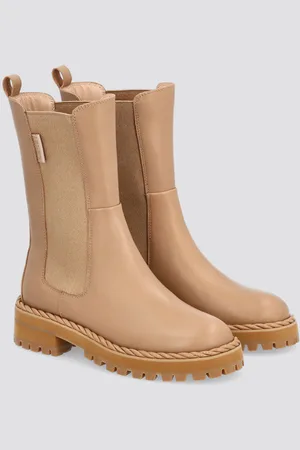 Liu Jo Chelsea Boots en Cuir Onna beiges