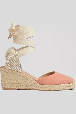 L.K. Bennett Espadrilles compensées en Velours de Cuir Maureen - Talon 7 cm