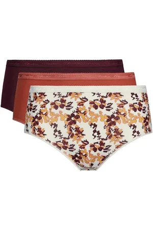 Playtex 3 Culottes midi Cotton Bio prune/imprimé/terracotta