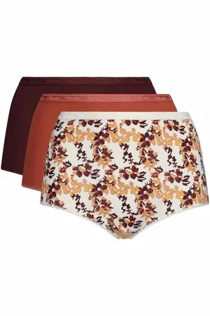 Playtex 3 Culottes maxi Cotton Bio prune/imprimé/terracotta
