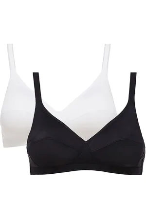 Playtex 2 Soutiens-gorge sans armatures Basic Microfibre Support noir/blanc