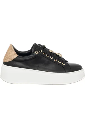 Loretta Pettinari Sneakers en Cuir Maé noires