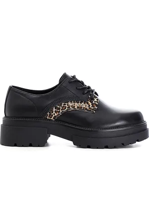 CAFèNOIR Derbies Jeanne noir/leopard