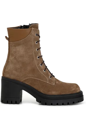 CAFèNOIR Bottines en velours de Cuir Margaux
