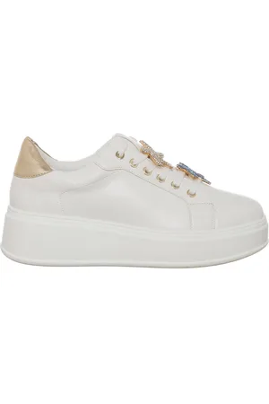 LORETTA Sneakers Inès blanc/doré/bleu
