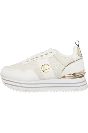 LORETTA Sneakers Lurex blanc/doré