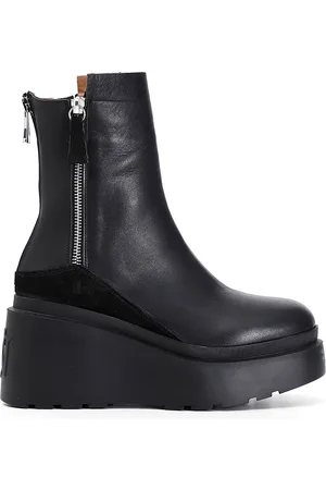CAFèNOIR Boots en Cuir Marina noires