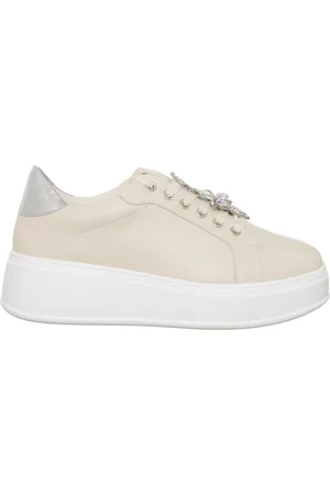 LORETTA Sneakers Laure beige/argenté