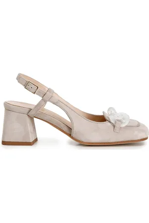 CAFèNOIR Slingbacks en Cuir Lucie beiges