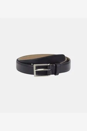 Galeries Lafayette Ceinture fine Birou cuir grainé