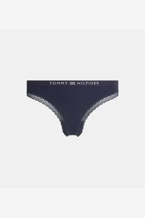 Tommy Hilfiger String détails dentelle taille élastiquée signature