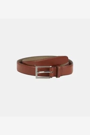 Galeries Lafayette Ceinture fine Birou cuir grainé