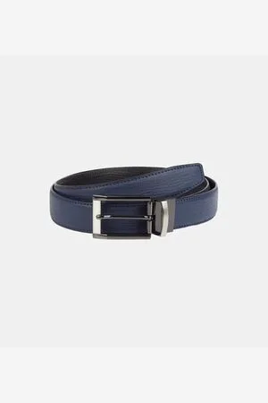 Galeries Lafayette Ceinture fine Jika réversible cuir vagues