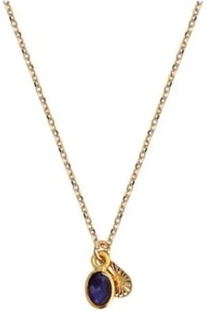 NILAÏ Collier délicat et sensuel pierre naturelle Quartz Saphir doré à l