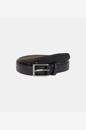 Galeries Lafayette Ceinture fine Birou cuir grainé