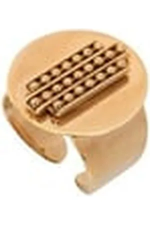 SATELLITE Bague large ajustable raffinée métal - doré