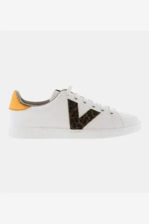 victoria Baskets basses Leopardo en cuir
