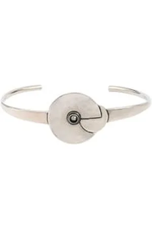 SATELLITE Bracelet jonc moderne métal et cristal - argenté