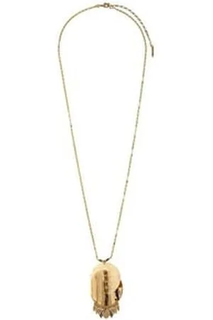 SATELLITE Collier sautoir sophistiqué métal et nacre