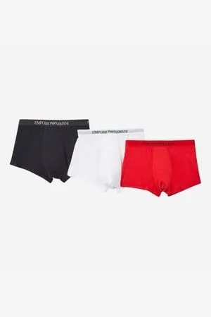 Emporio Armani Lot de 3 boxers logotypés en coton