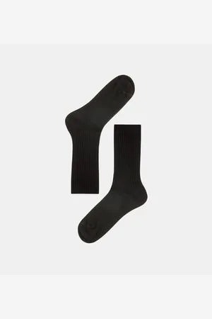 Le Bourget Chaussettes unies non comprimées en laine