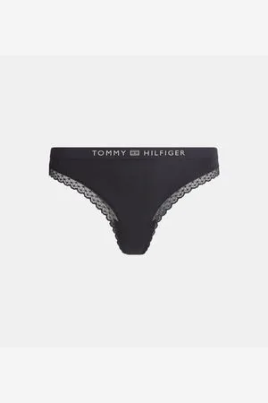 Tommy Hilfiger String détails dentelle taille élastiquée signature